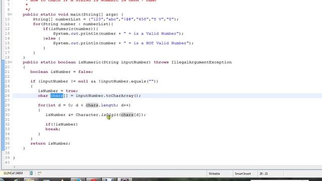 HOW TO CHECK IF A STRING IS NUMBER IN JAVA DEMO смотреть онлайн