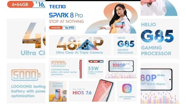 TECNO Spark 8 Pro (4/64) смотреть онлайн