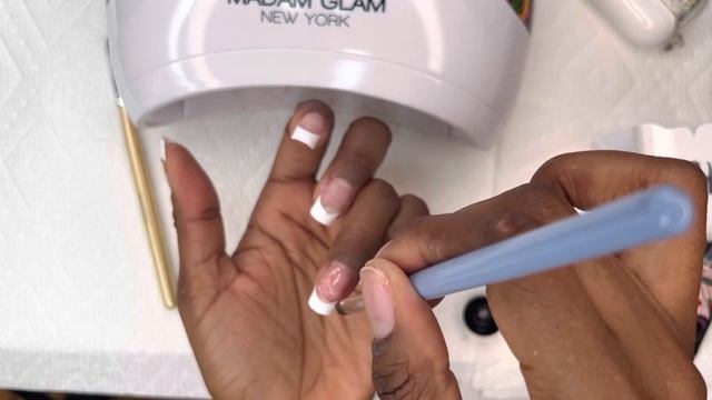 How to do white tips french manicure as a learner/step by step #nailsart #howto #negestyle смотреть онлайн