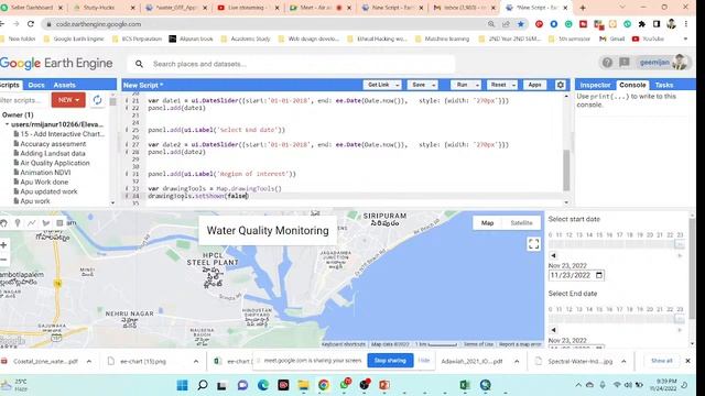 Google Earth Engine Web application for Water Quality Monitoring using Remote sensing techniques смотреть онлайн