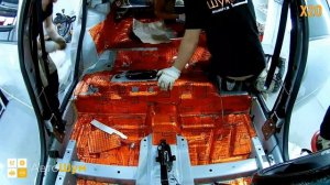 Шумоизоляция пола с арками Lada Granta в уровне Комфорт. АвтоШум.