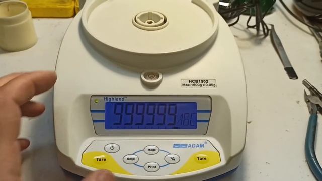 Калибровка весов ADAM HCB 1502 Устройство внутренней калибровочной гири смотреть онлайн