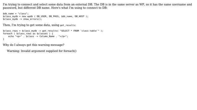 Wordpress: External DB Connection смотреть онлайн