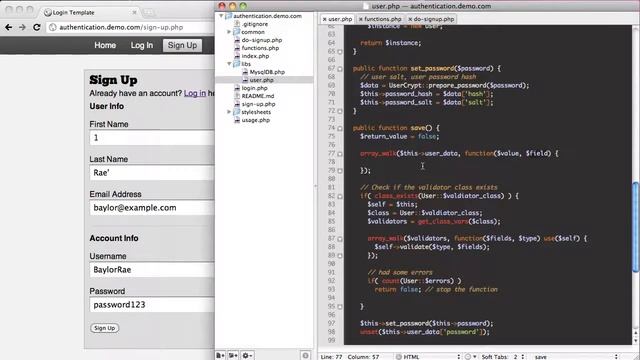 User Authentication in PHP (part 7) смотреть онлайн