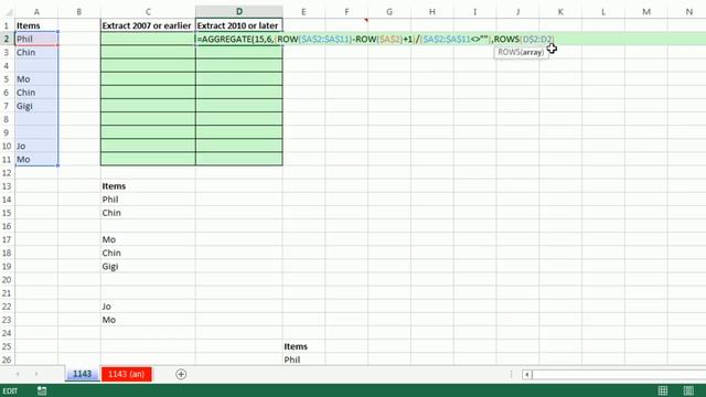 Excel Magic Trick 1143: Extract Content From Non-Empty Cells: Filter or Array Formula? смотреть онлайн