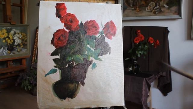 Рисуем розы. Видеоурок. смотреть онлайн