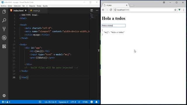 ? CURSO VUE JS GRATIS - DATA BINDING con VUE JS *** EJEMPLOS *** смотреть онлайн