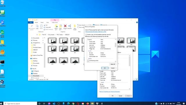 Remove Properties and Personal information from photos, files in Windows 10