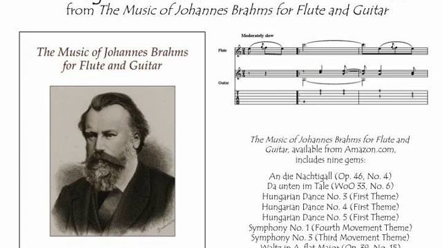 Brahms’ Hungarian Dance No. 4 (First Theme), for flute and guitar смотреть онлайн