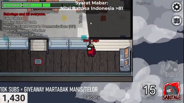 BOSEN GA GES | AMONG US INDONESIA LIVE #55 смотреть онлайн