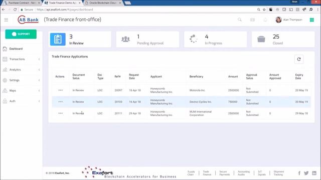 Exafort Trade Finance Accelerator on Autonomous Oracle Blockchain Service смотреть онлайн