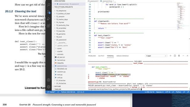 Tiny Python Projects: Ch 20 Pt 5 (Writing the clean function) смотреть онлайн