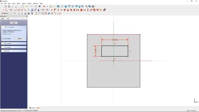 FreeCAD Tutorial - General #8 - How to constrain sketch lines to external geometry смотреть онлайн