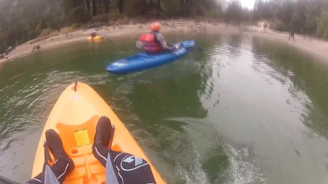 Kayaking at Tarvisio Lake Italy смотреть онлайн