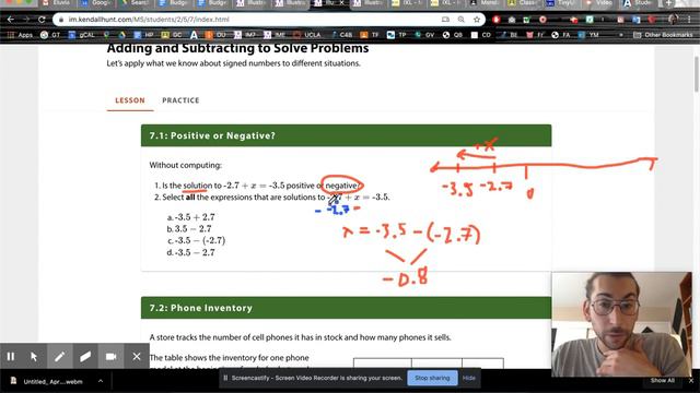 7th Math: Unit 5, Lesson 7.1, 7.2, 7.3, Thursday, April 14, 2020 - Profe Zach, Video #1 смотреть онлайн