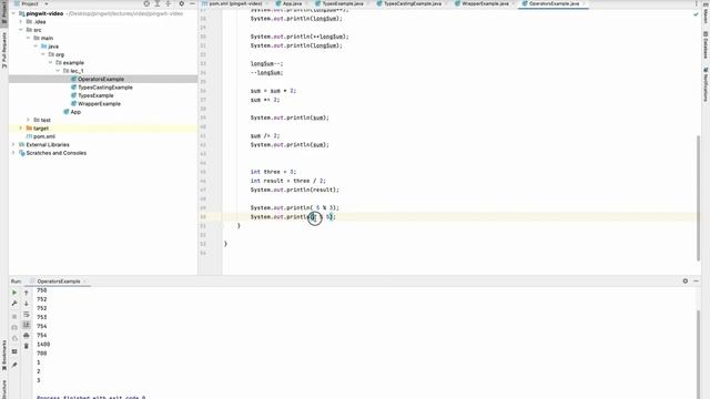 Операторы в Java. Часть 2. Деление и умножение целых чисел, операторы сравнения смотреть онлайн