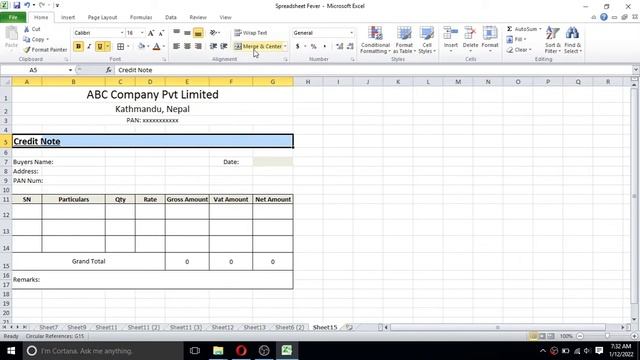 Learn how to design a Credit Note Format in Excel | Make Credit Note in Excel смотреть онлайн