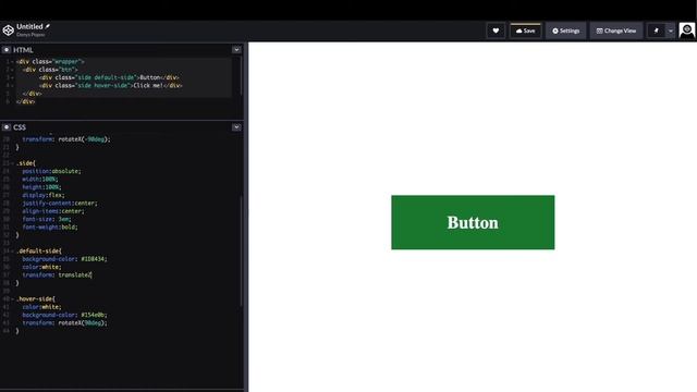 Переворачивающаяся 3D кнопка на чистом CSS и HTML за 10 минут смотреть онлайн