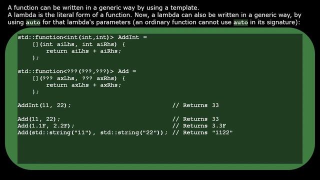 C++: Generic Lambda смотреть онлайн