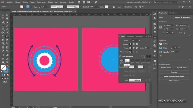 7. Líneas discontinuas | Adobe Illustrator смотреть онлайн