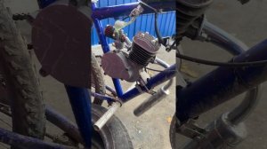 Работа веломотора f80(f50)на холостых и отзыв на газ после не значительных доработок!