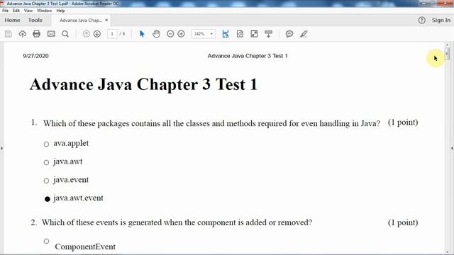 MSBTE Advance Java Event Handling Chapter IMP MCQ смотреть онлайн