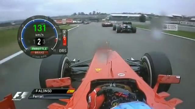 Alonso Start Brazil F1 2012 - Full Onboard (Natural Sounds) + Double overtake смотреть онлайн