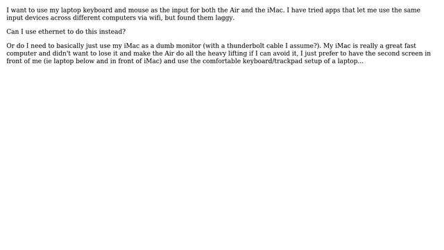 Apple: Control iMac using Macbook Air keyboard and mouse? смотреть онлайн