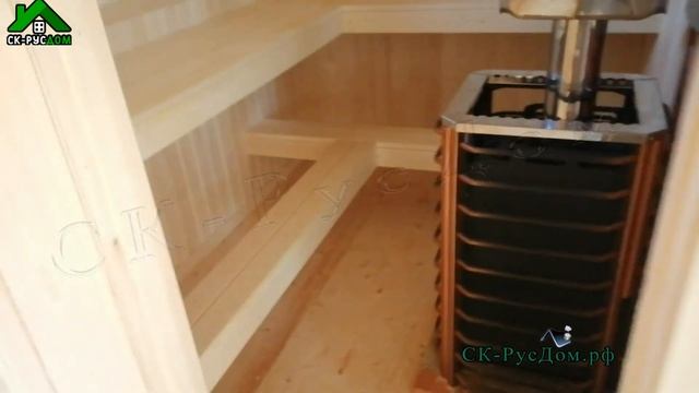 Баня из бруса с мансардой 6х6 метра Проект «БК-74» смотреть онлайн