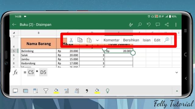 Cara Copy Paste Rumus di EXCEL HP Android Untuk Pemula смотреть онлайн