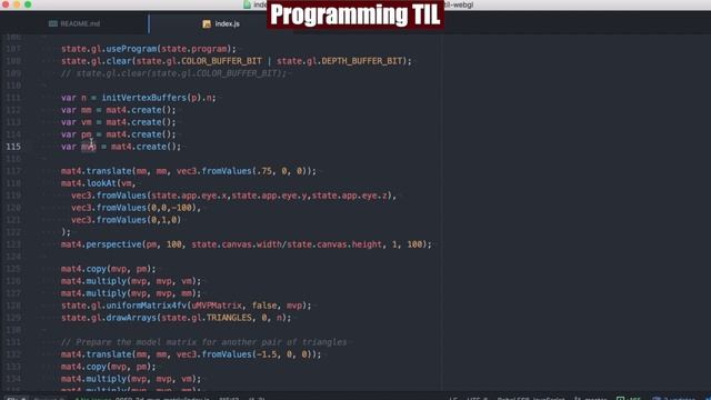 MVP Matrix and Depth in WebGL - ProgrammingTIL #116 WebGL tutorial Video Screencast 0059 смотреть онлайн