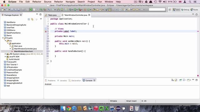 JavaFX Java GUI Tutorial [5] - The Controller Class - ENGLISH смотреть онлайн