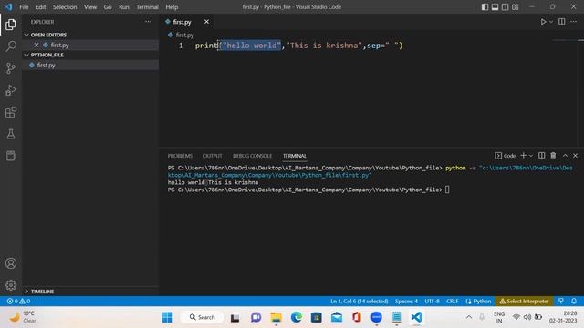 Python Separator in Print Function смотреть онлайн