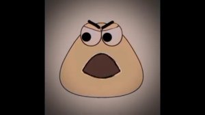 злые лица pou (шаблон для мемов)