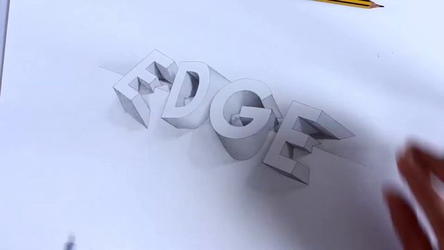 3D Type - EDGE - sketch, speed drawing, digital process смотреть онлайн