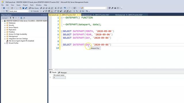 56. SQL SERVER DATEPART () Function смотреть онлайн