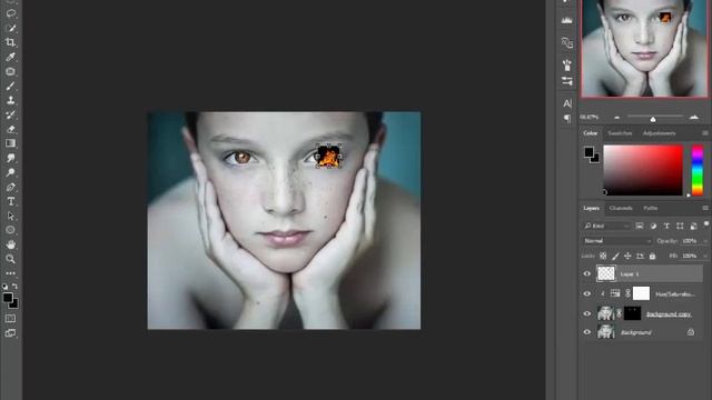 Photoshop Tutorial Eye Fire 2016