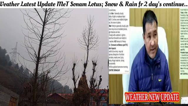 Weather Update Latest: MeT Sonam Lotus - 30 Nov 2023 - Snow Rain continue in jk & ladakh #weather смотреть онлайн