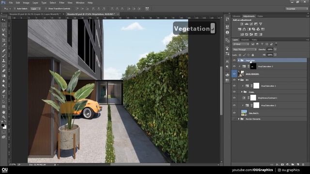 Vegetation Wall and Ground Leaves | Speed Art in Photoshop смотреть онлайн