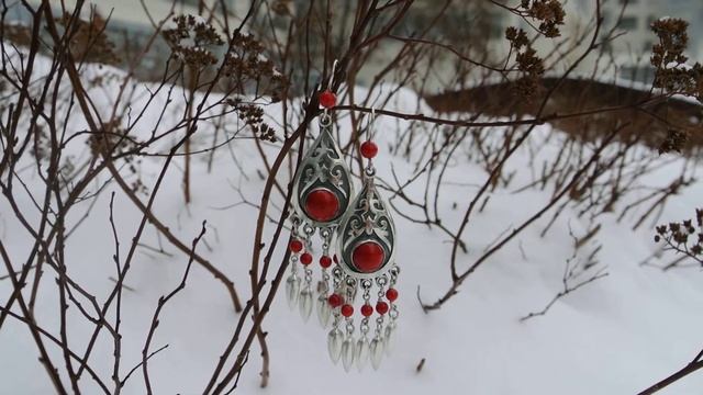 Восточные серебряные серьги "Баян Сулу" смотреть онлайн