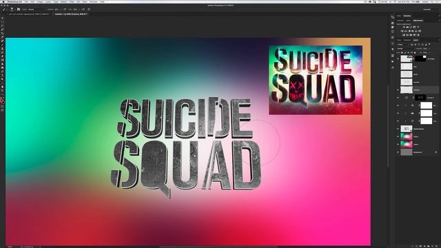 Suicide Squad 3D Text Effect - Photoshop CC смотреть онлайн