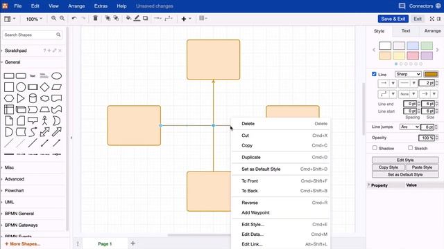 Connector line jumps in draw.io for Confluence смотреть онлайн