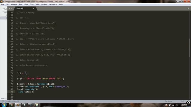 PHP-PDO-Delete-Query смотреть онлайн