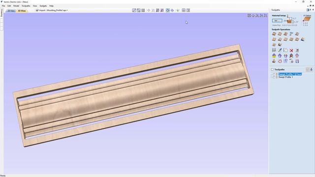 Vectric V10 Tutorials | 2.5D Toolpaths | Moulding Toolpath Guide смотреть онлайн