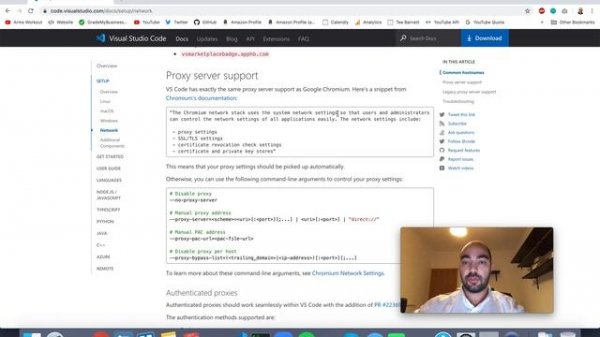 VS Code Setting: http.proxy