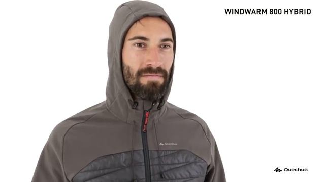 МУЖСКАЯ КУРТКА ИЗ МАТЕРИАЛА СОФТШЕЛЛ ДЛЯ ТРЕККИНГА WINDWARM 800 HYBRID QUECHUA смотреть онлайн