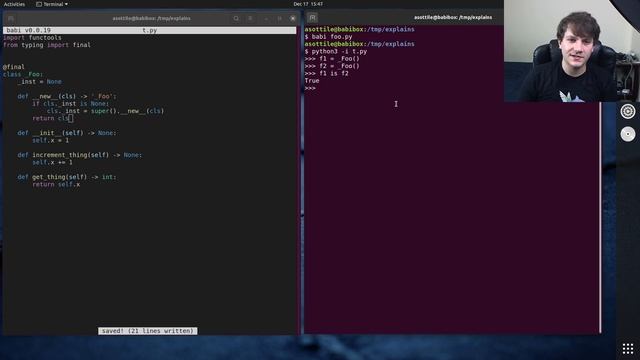 what is a singleton? (and python patterns) (intermediate - advanced) anthony explains #188 смотреть онлайн