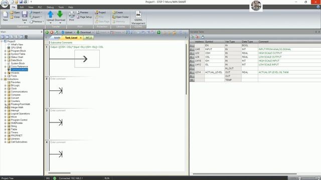 PLC S7-200 smart connect with TIA Portal V17 by analog subroutine creation смотреть онлайн
