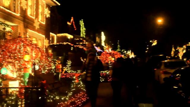Dyker Heights At Brooklyn, NY During Christmas Time