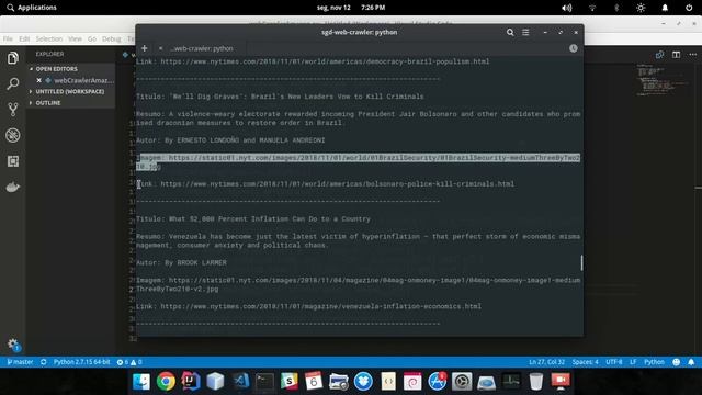 WebCrawler - Beautifulsoup and Python3 смотреть онлайн